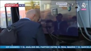 ورود اتوبوس رئال مادرید به ورزشگاه نیوکمپ