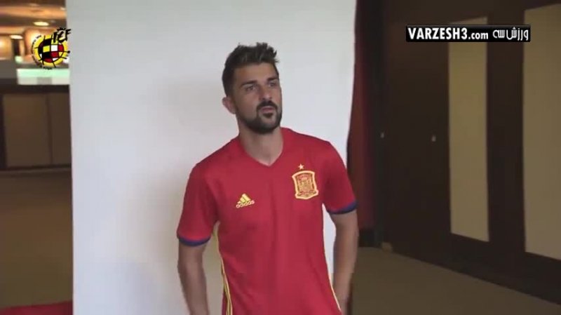 رونمایی از پیراهن داوید ویا در تیم ملی اسپانیا