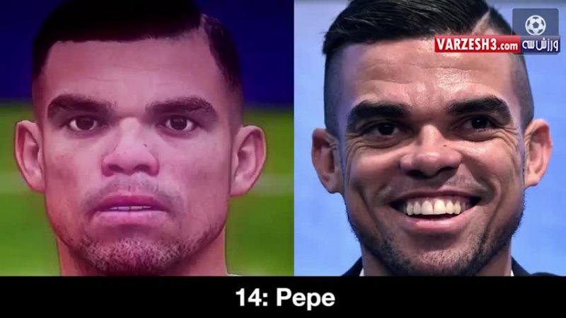 شباهت چهره بازیکنان در فیفا 18
