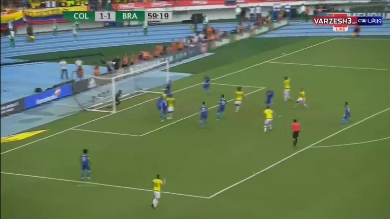 خلاصه بازی کلمبیا 1 - 1 برزیل