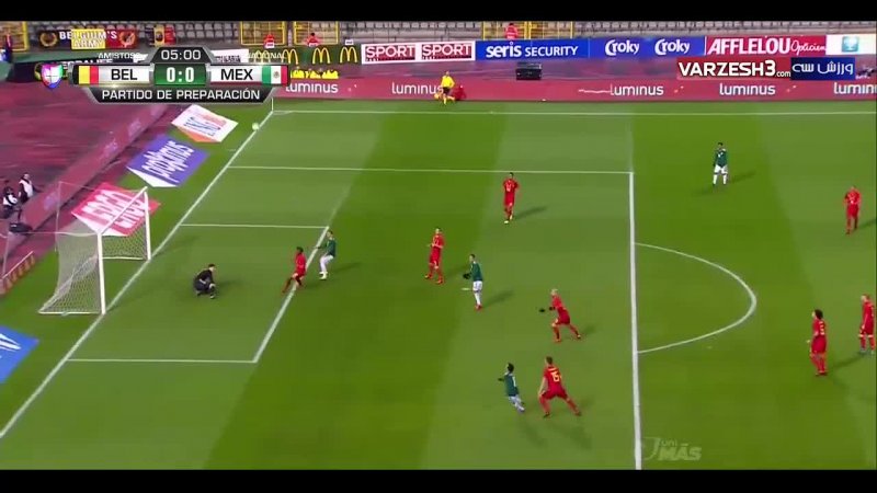 گلهای بازی بلژیک 3 - مکزیک 3 (دبل لوکاکو)
