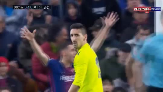 خلاصه بازی بارسلونا 3 - لوانته 0