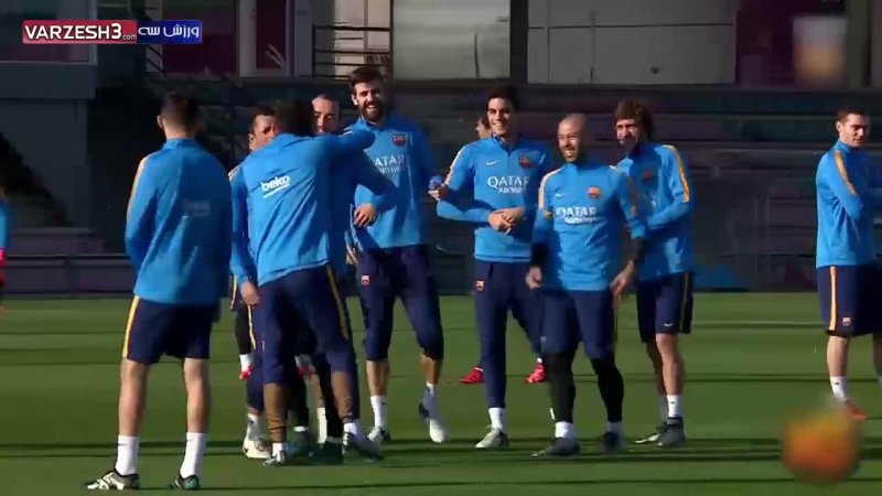 لحظات طنز و جالب بازیکنان بارسلونا در فصل 16-2015