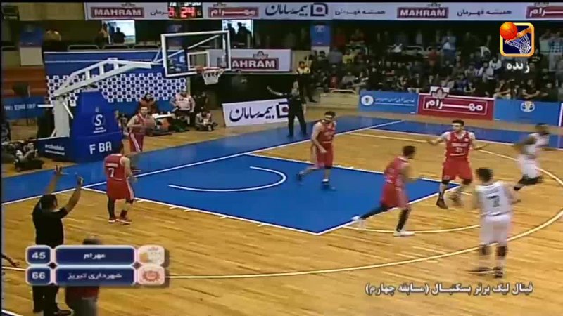 خلاصه بسکتبال مهرام 86 - شهرداری تبریز 95 (فینال چهارم)