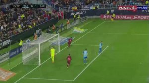 گل اول بارسلونا به مالاگا توسط سوارز