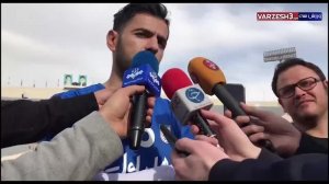 صحبتهای حسینی  و منتظری حین تمرین تیم ملی
