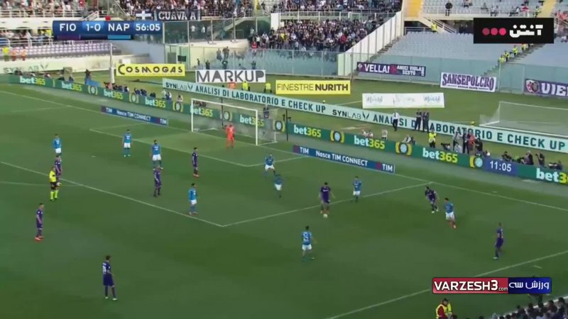 خلاصه بازی فیورنتینا 3 - ناپولی 0(هتریک سیمئونه)