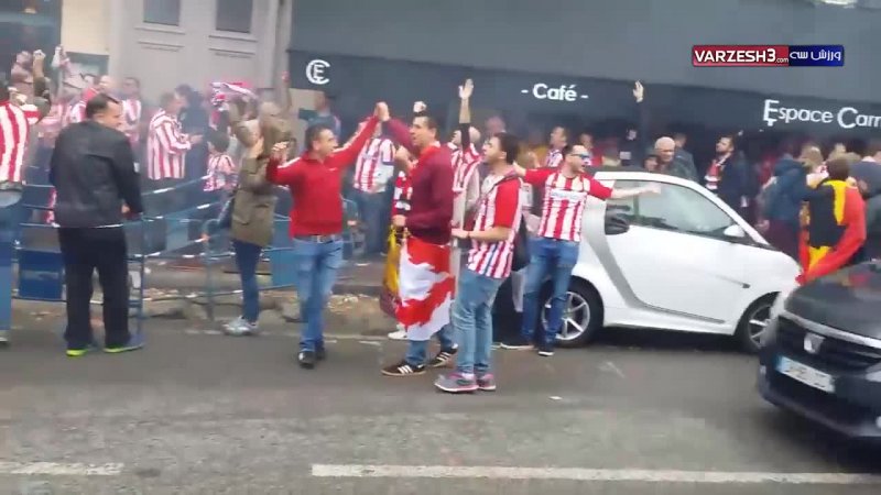شور و اشتیاق هواداران مارسی و اتلتیکو مادرید قبل از شروع دیدار