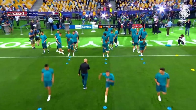 تمرینات آماده سازی بازیکنان رئال مادرید برای فینال کیف