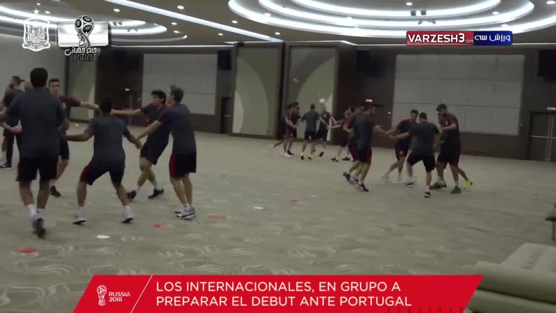 آخرین تمرین تیم اسپانیا قبل از بازی با پرتغال