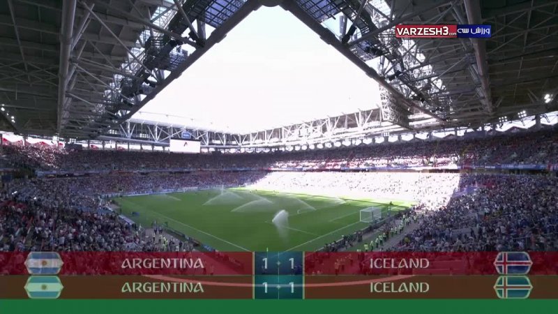 آمار نیمه اول دو تیم آرژانتین - ایسلند