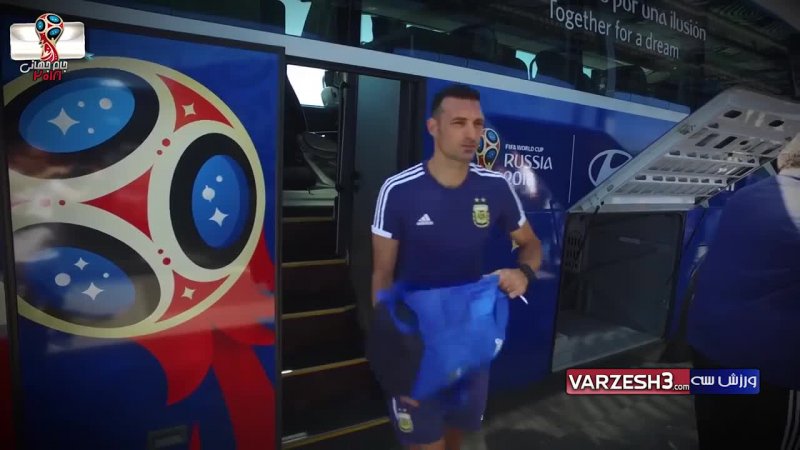 ورود تیم ملی آرژانتین به نیژنی برای بازی با کرواسی