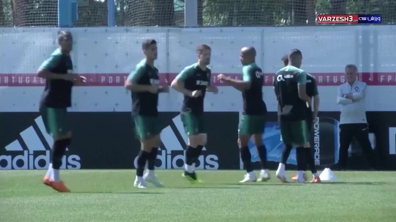 تمرین تیم ملی پرتغال با حضور رونالدو