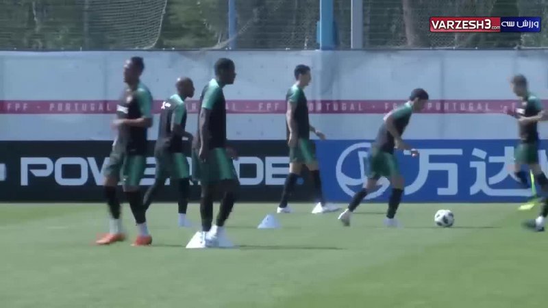 تمرین تیم ملی پرتغال پیش از تقابل با ایران