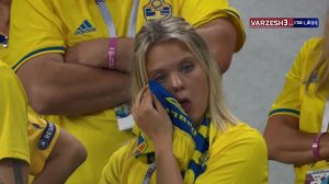 پایان بازی و واکنش های هواداران (آلمان-سوئد)