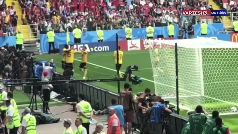 گل های بازی بلژیک - تونس از دوربین تماشاگران