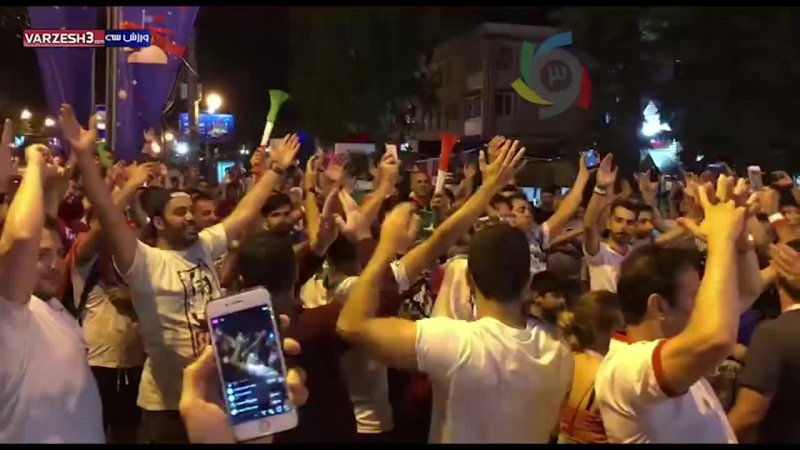 تجمع دیشب هواداران ایرانی در کنار هتل تیم‌ملی پرتغال