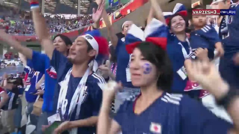شادی هواداران و بازیکنان ژاپن از صعود به دور بعد