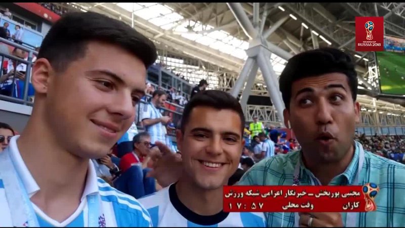 مصاحبه با دو هوادار آرژانتین بین دو نیمه بازی با فرانسه