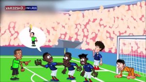  بازی فرانسه - آرژانتین به روایت انیمشن طنز