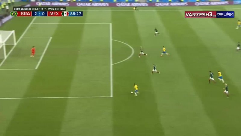 گل دوم برزیل به مکزیک (فیرمینو)
