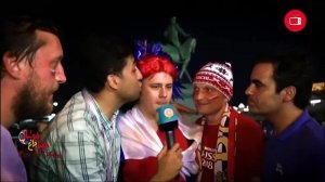 جشن روسها پس از صعود به مرحله یک چهارم