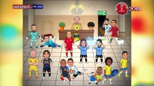 یک هشتم نهایی جام جهانی روسیه به روایت انیمیشن