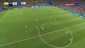 گل دوم بلژیک به برزیل با شوت فوق العاده دی بروینه