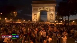 شادی مردم فرانسه پس از صعود به فینال