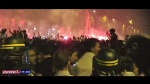 شب نا آرام خیابان های فرانسه پس از صعود به فینال