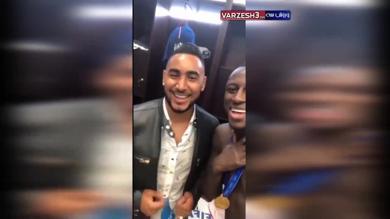 شادی بازیکنان فرانسه در رختکن پس از قهرمانی جهان