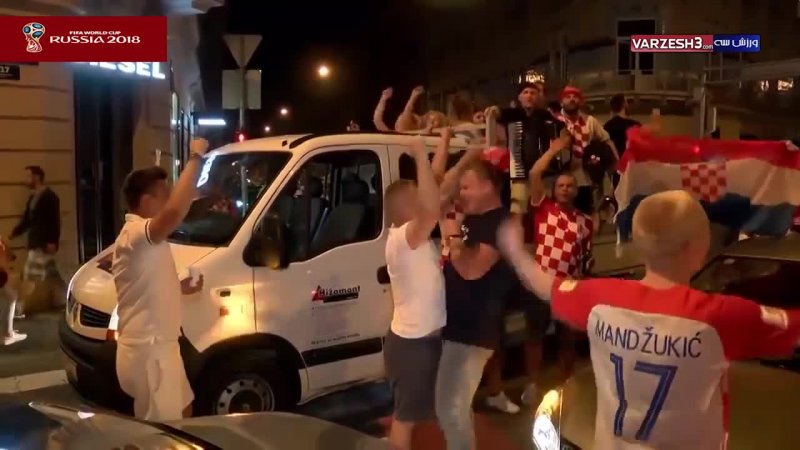 خوشحالی مردم کرواسی پس از کسب نایب قهرمانی