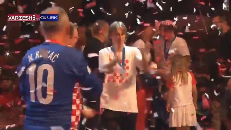 جشن نایب قهرمانی باشکوه تیم ملی کرواسی در زاگرب