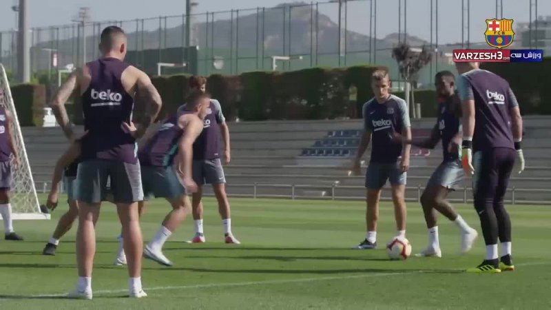 تمرین های آماده سازی تیم بارسلونا برای فصل 19-2018
