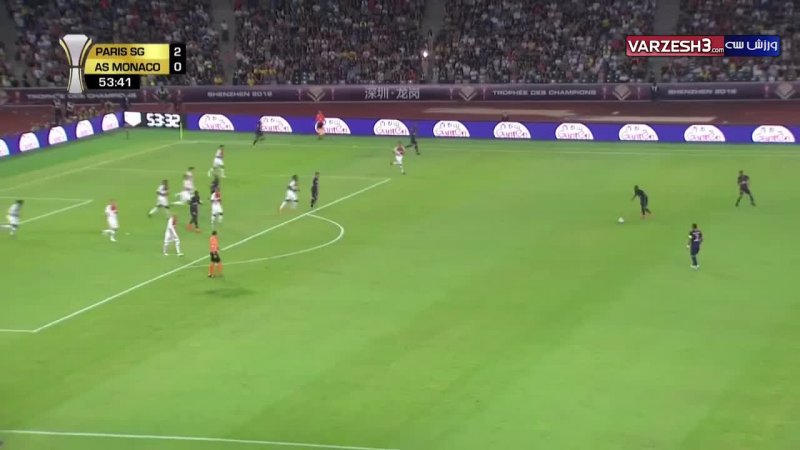 خلاصه بازی پاریس سن ژرمن 4 - موناکو 0 (سوپر کاپ)