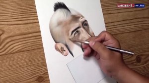 نقاشی جالب از چهره آرتورو ویدال