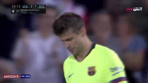 گل دوم لگانس به بارسلونا روی اشتباه عجیب پیکه