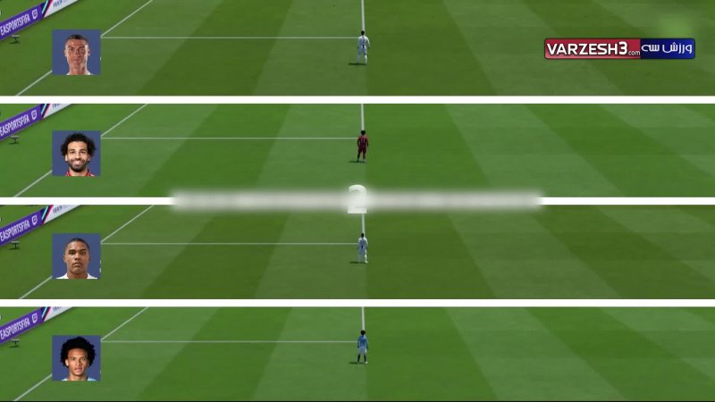 مقایسه سرعت ستارگان فوتبال در بازی FIFA19