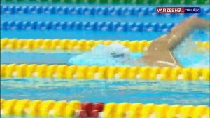 مدال نقره شاهین ایزدیار در شنا 400 متر آزاد (پاراآسیایی)