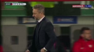 گل اول پرتغال به لهستان توسط آندره سیلوا