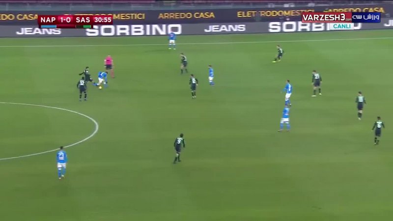 خلاصه بازی ناپولی 2 -  ساسولو 0 (کوپا ایتالیا)