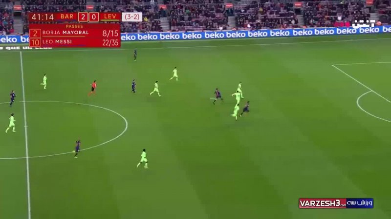 خلاصه بازی بارسلونا 3 - لوانته 0 (گزارش‌اختصاصی)