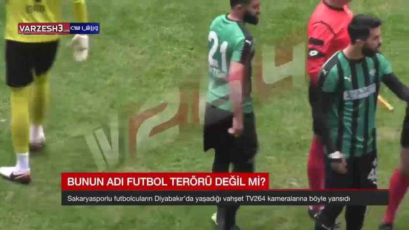 مجروح‌کردن بازیکنان حریف توسط بازیکن تیم احمد اسپور در لیگ دسته ۳ ترکیه