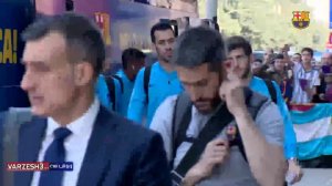 ورود تیم بارسلونا به شهر ویارئال