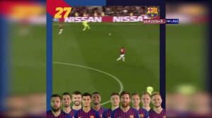 50 پاس بازیکنان بارسلونا قبل از گل به منچستریونایتد