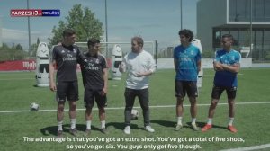 چالش های فوتبالی با بازیکنان رئال مادرید