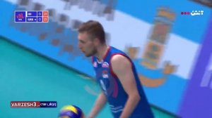 رالی های تماشایی ست اول والیبال ایران - صربستان