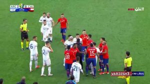 درگیری ویدال با بازیکنان آرژانتین 
