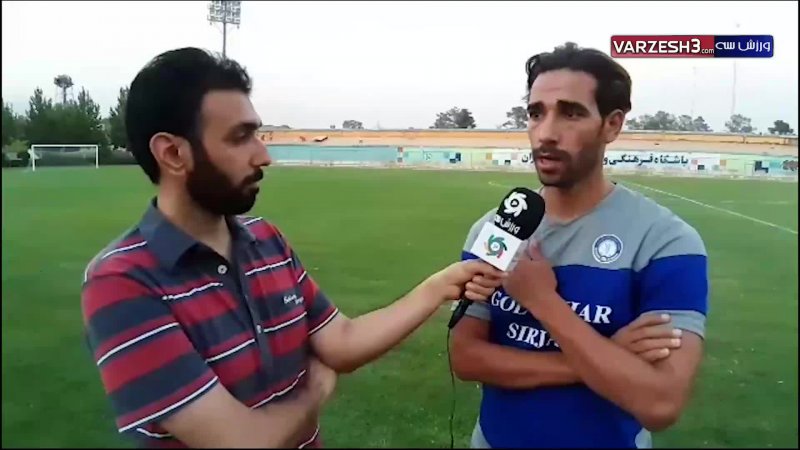 گفتوگوبارضا کرملاچعب درحاشیه‌دیدار دوستانه گل‌گهر سیرجان و فولاد خوزستان