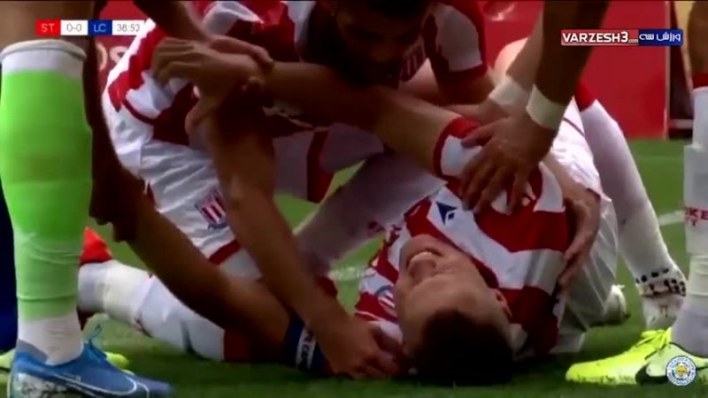 شکستگی شدید پای رایان شاوکراس در بازی برابر لسترسیتی